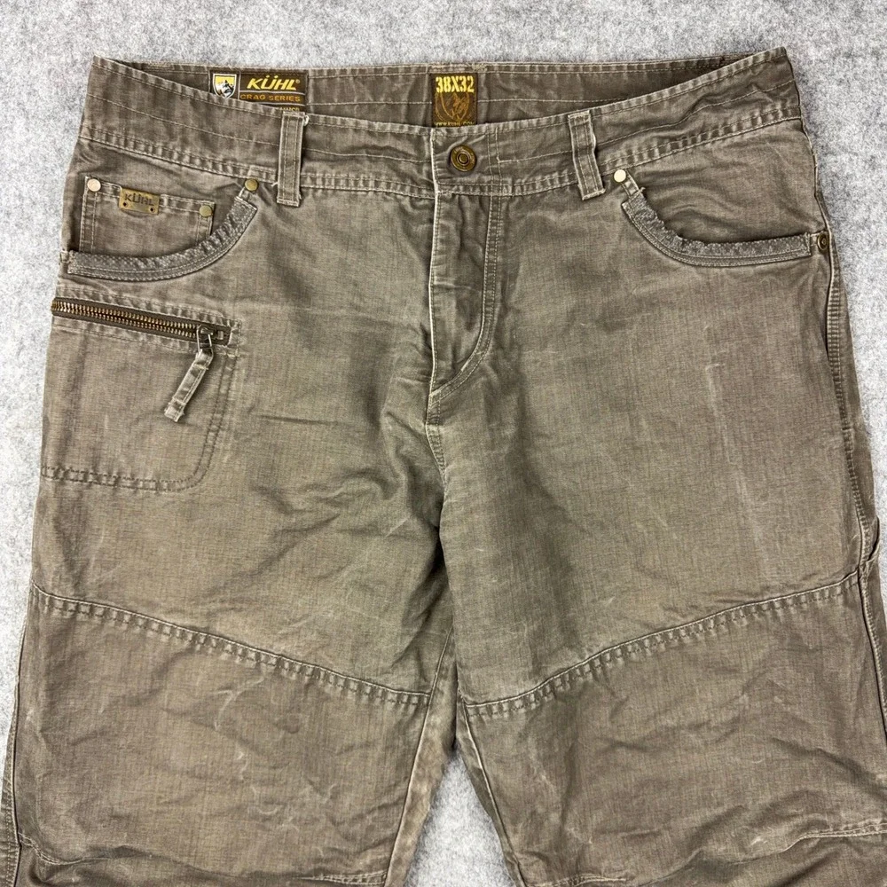 KUHL Pants Mens 38x32 Brown Crag Series Rebel Hiking Workwear Outdoor Gorpcore
